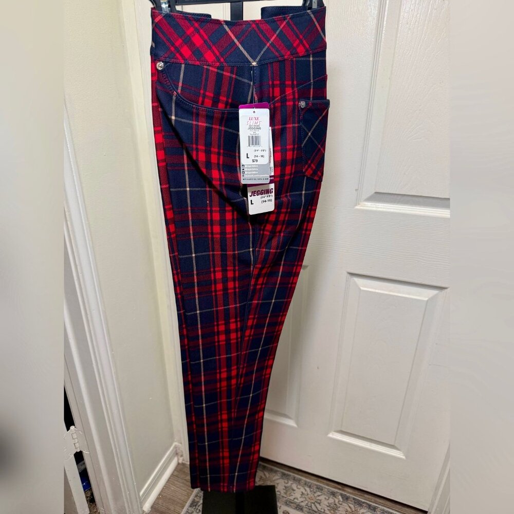 NYGARD LUXE SLIMS - JEGGING NAVY/RED (BRAND NEW) - LARGE (14-16)